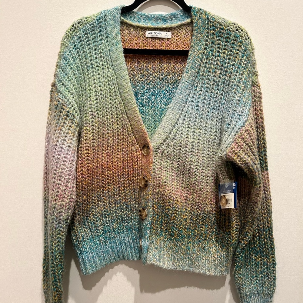 Arizona Jean Company Multicolor Knit Cardigan